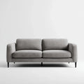 Canapé 2 places gris en polyester avec pieds en acier 180 x 85 x 82 cm